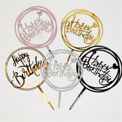 Heart Cake Insert Card Multicolor for Birthday Party Supplies