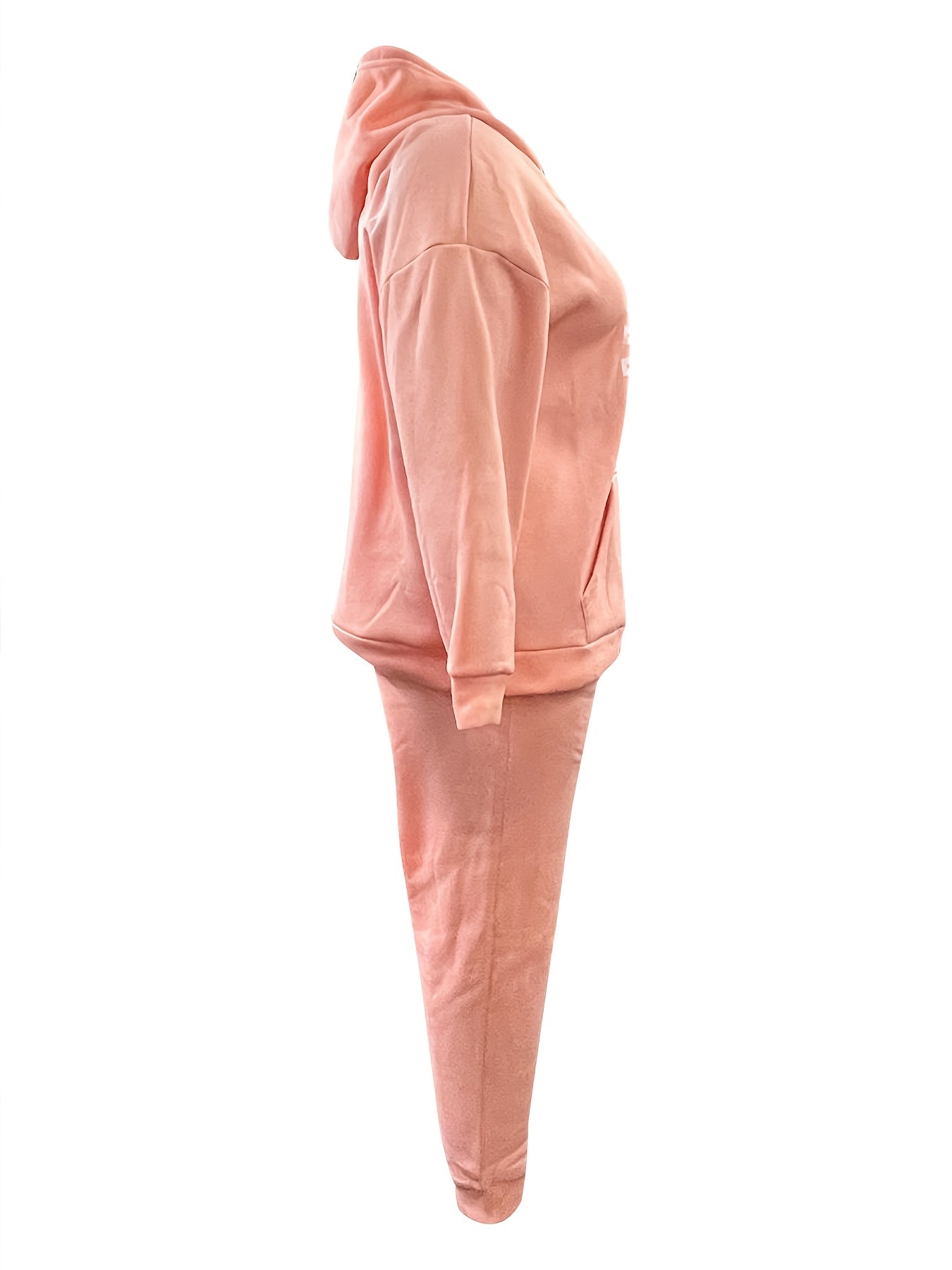 Plus Size Grim Reaper Print Hoodie & Joggers Set