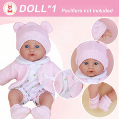 MOXXGFT 33cm Reborn Toddler Doll with Clothes and Pacifier