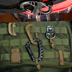 15pcs Dbl Headed S Hook Buckle Backpack Keychain for Camping