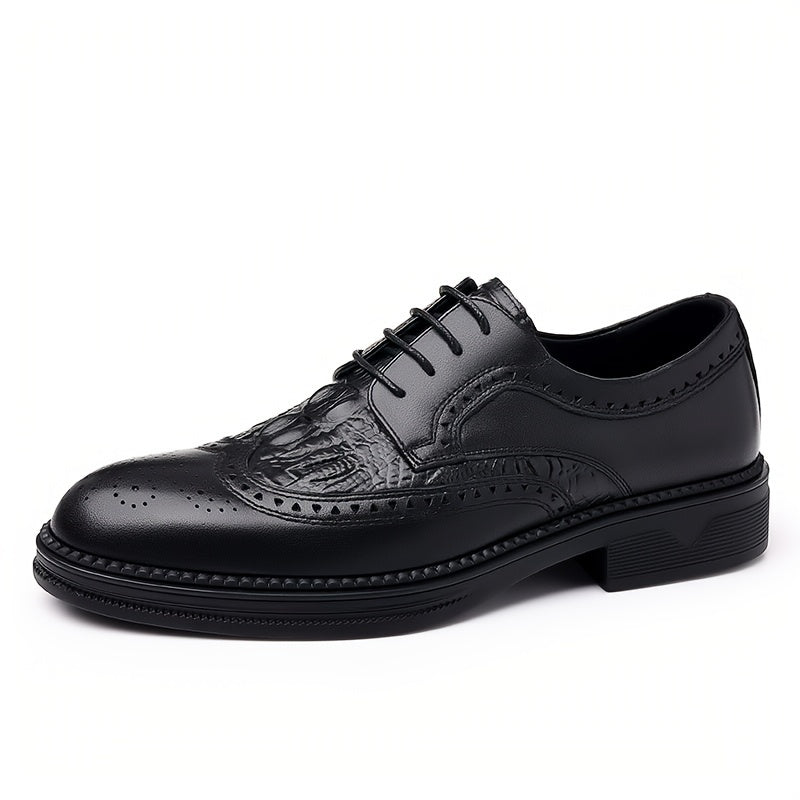 Men Brogue Carved Derby Shoes Wingtip Oxfords Formal Shoes