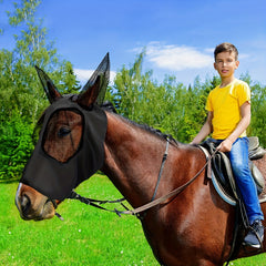 Horse Fly Mask with Ears UV Protection