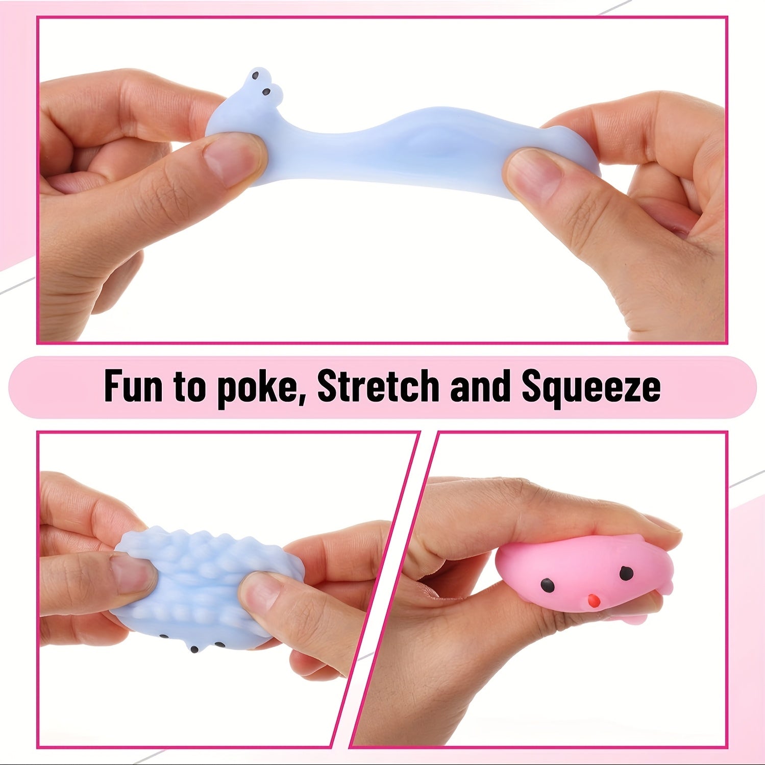 40pcs Animal Squeeze Toys - Class Prizes Party Favors for Birthdays