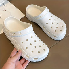 Women's Platform Clogs Hollow Out Non Slip Slide Shoes