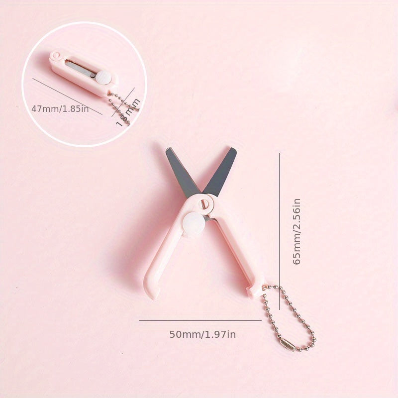 Portable Mini Scissors for Crafts Paper Cutting Travel Safe Art Supplies