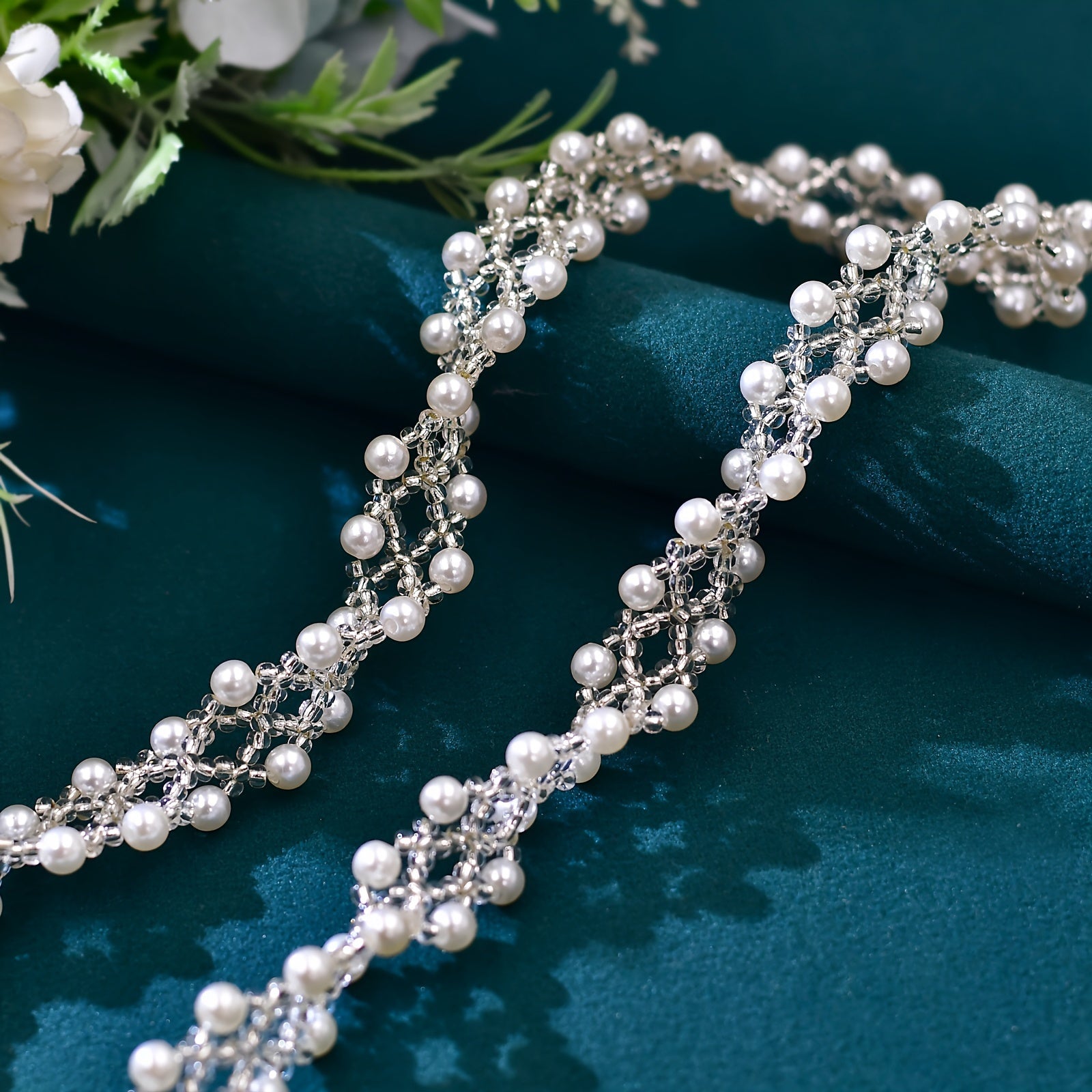 Boho Beaded Bridal Sash Wedding Dress Waist Accessory for Women