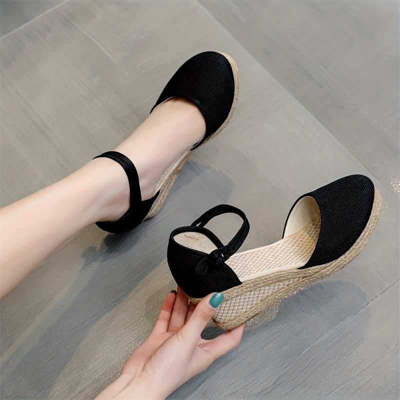 Fashionable Hemp Rope High Heel Sandals for Women