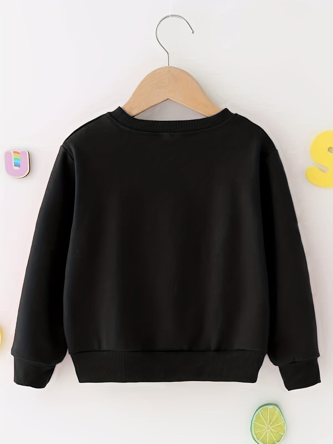 Boys School Letter Print Pullover Sweatshirt