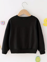Boys School Letter Print Pullover Sweatshirt