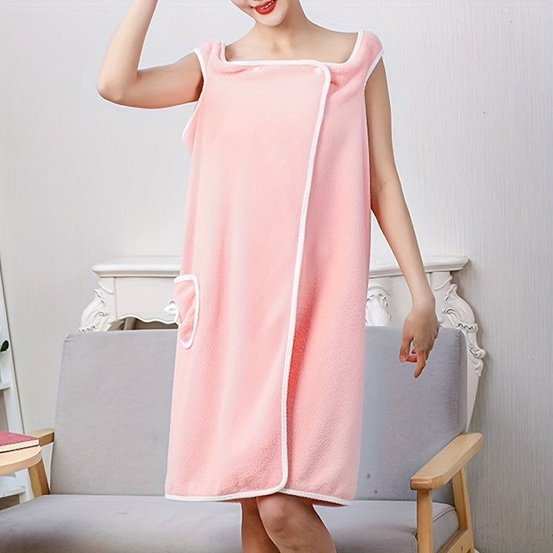 Coral Velvet Bath Skirt for Adults | Absorbent Bathrobe
