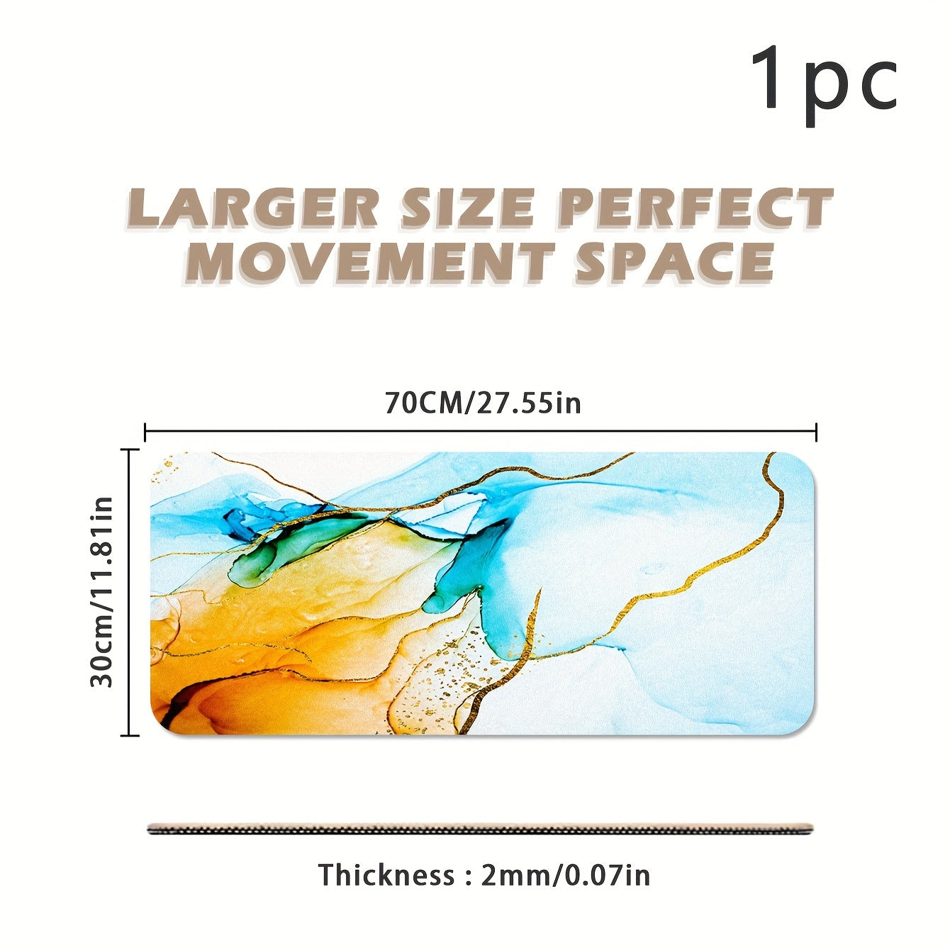 Abstract Marble Non-slip Mouse Pad for Home & Office Use