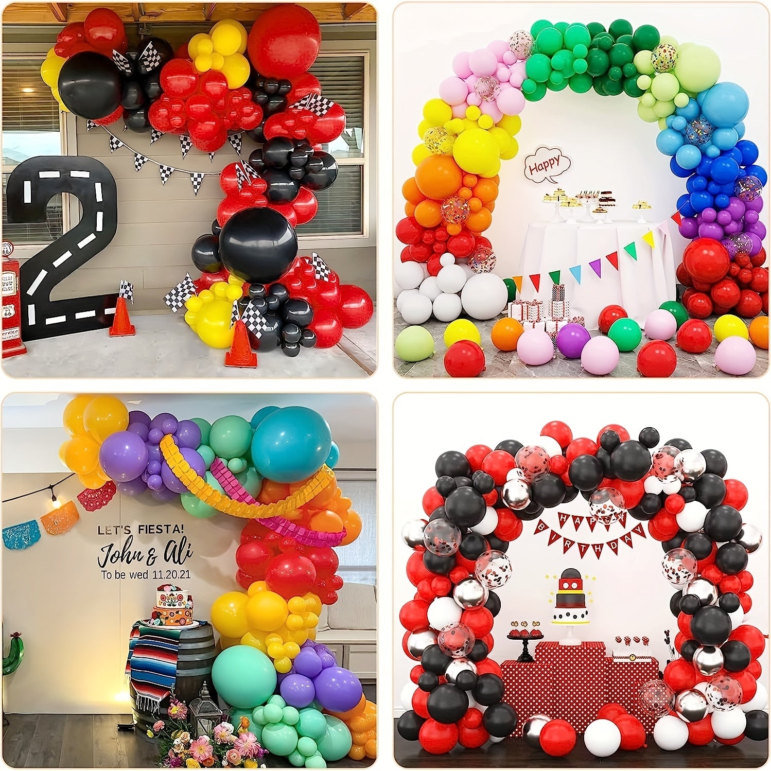87pcs Red Balloons for Birthday, Wedding & Baby Shower Decor