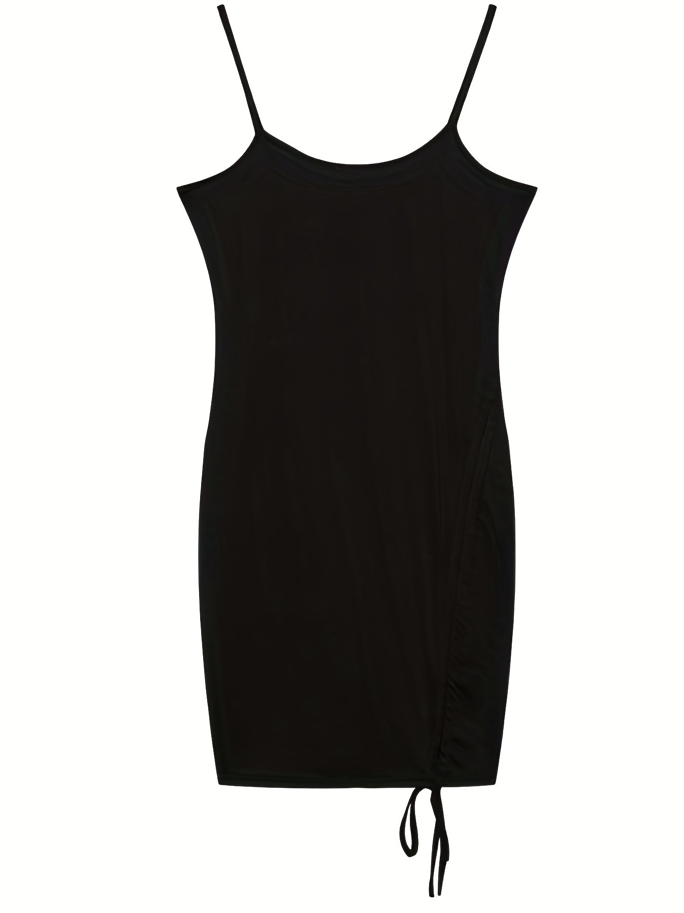 Sexy Drawstring Square Neck Cocktail Cami Dress
