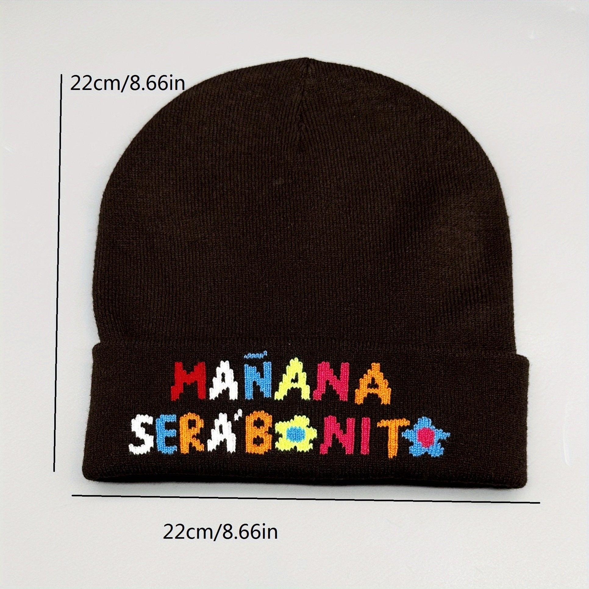 Multicolor Letter Print Knitted Hat