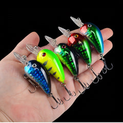 8pcs Floating Crankbait Hard Bait Fishing Tackle