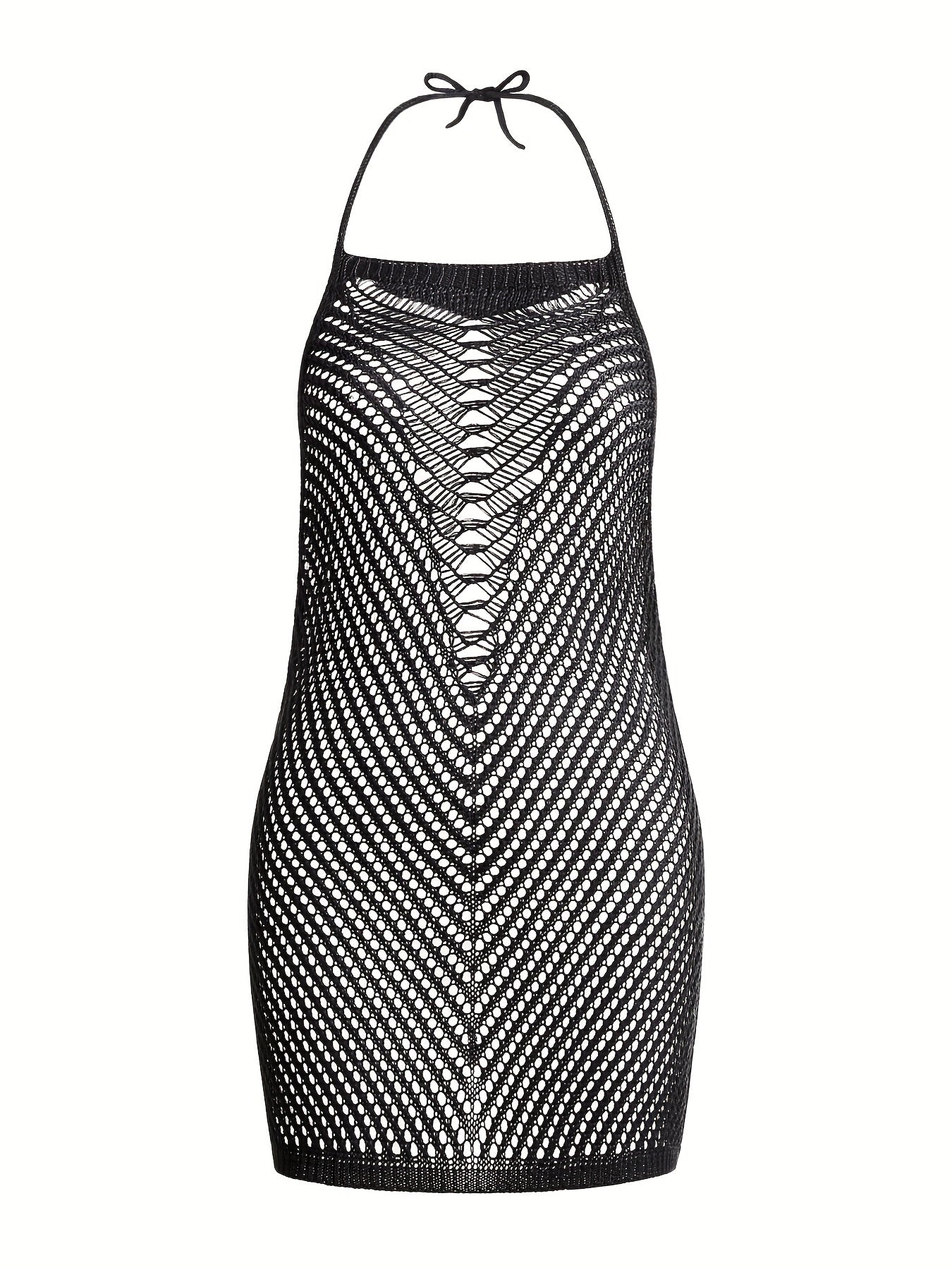 Boho Style Halter Backless Cover Up Beach Dress