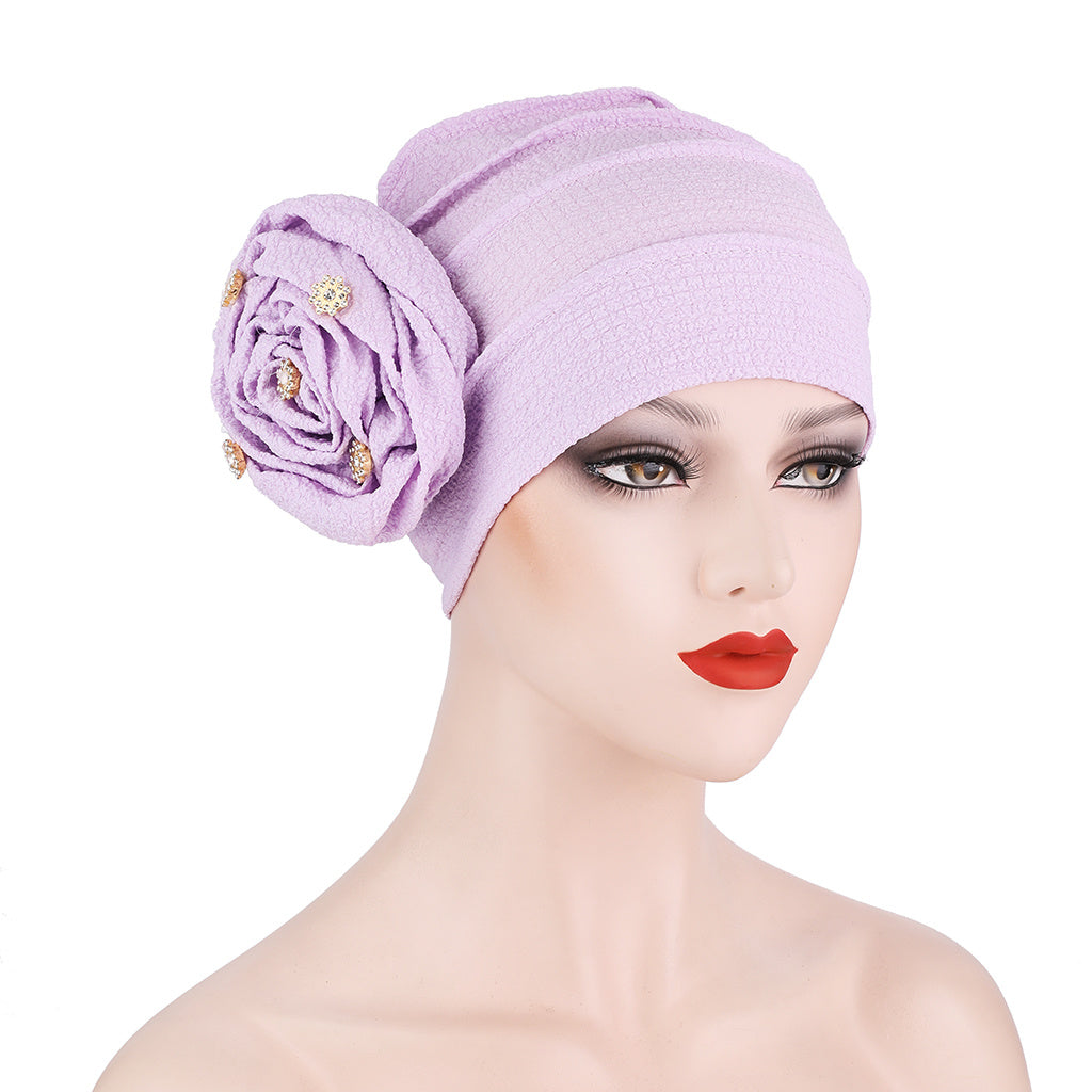 Ladies Pearl Bandana Hat Solid Beanie Valentines