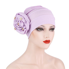 Ladies Pearl Bandana Hat Solid Beanie Valentines
