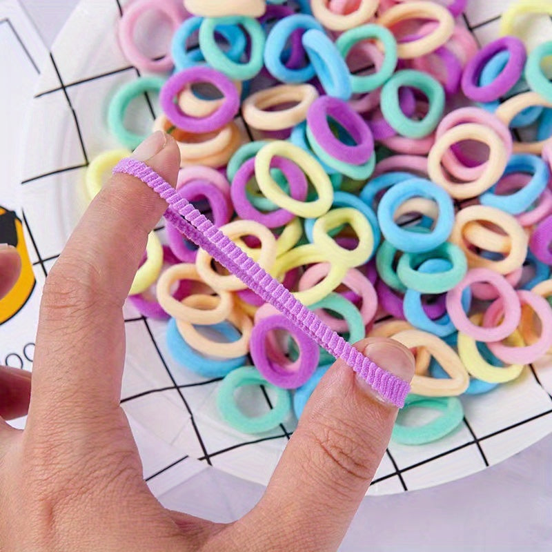 100 Children's Hair Rings Sweet Elastic Hair Ties