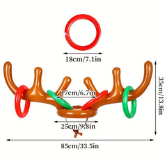 Inflatable Deer Antlers Set with Pump - Party Decoration Toy Props