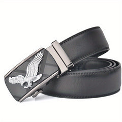 Eagle Style Automatic Buckle Men's Business Casual Belt All match Leather Belt