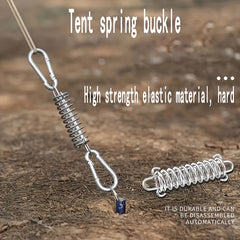 6pcs Stainless Steel Spring Buckle for Camping Tent