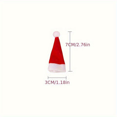50pcs/100pcs Mini Christmas Hat Red Festive Home Decoration