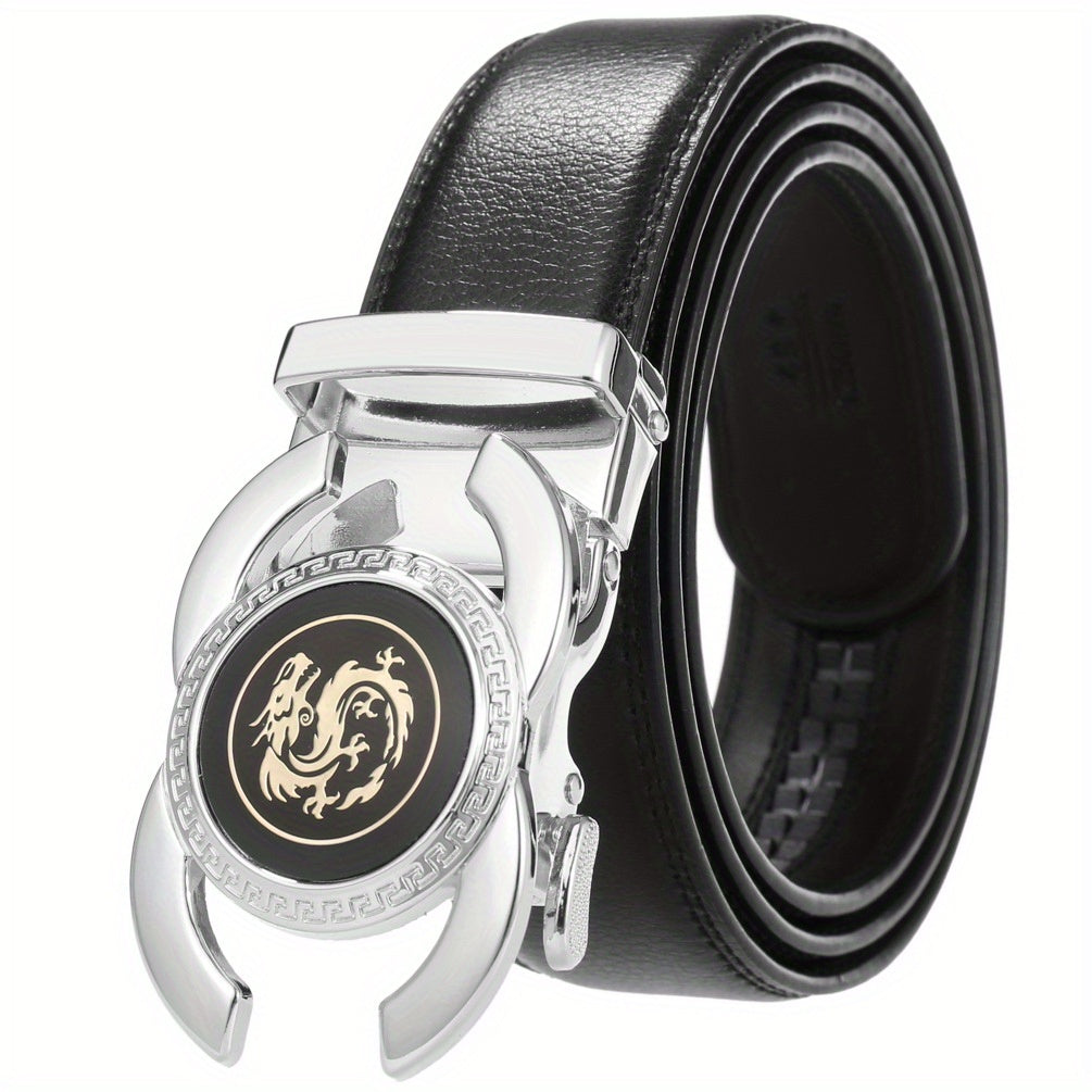 Men's Automatic Buckle Cowhide Leather Belt
