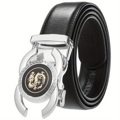 Men's Automatic Buckle Cowhide Leather Belt