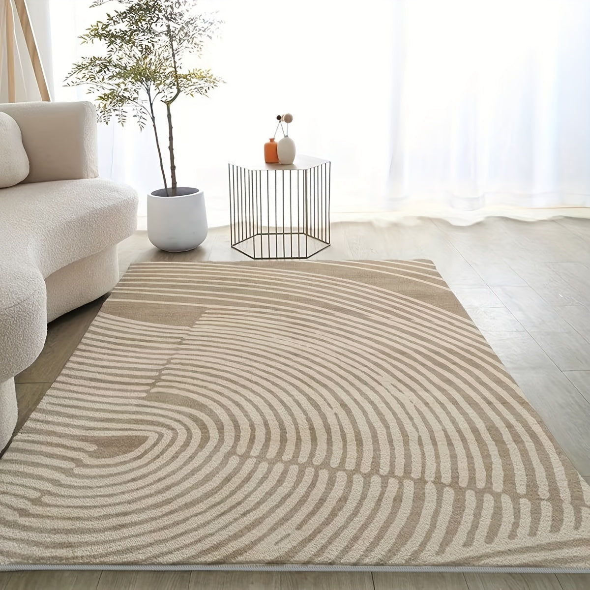 Fluffy Faux Wool Area Rug Soft Comfortable Living Room Dining Carpet