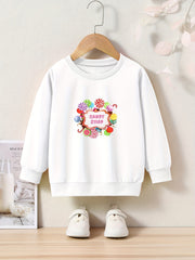 Cartoon Candy Shop Graphic Sweatshirt for Kids