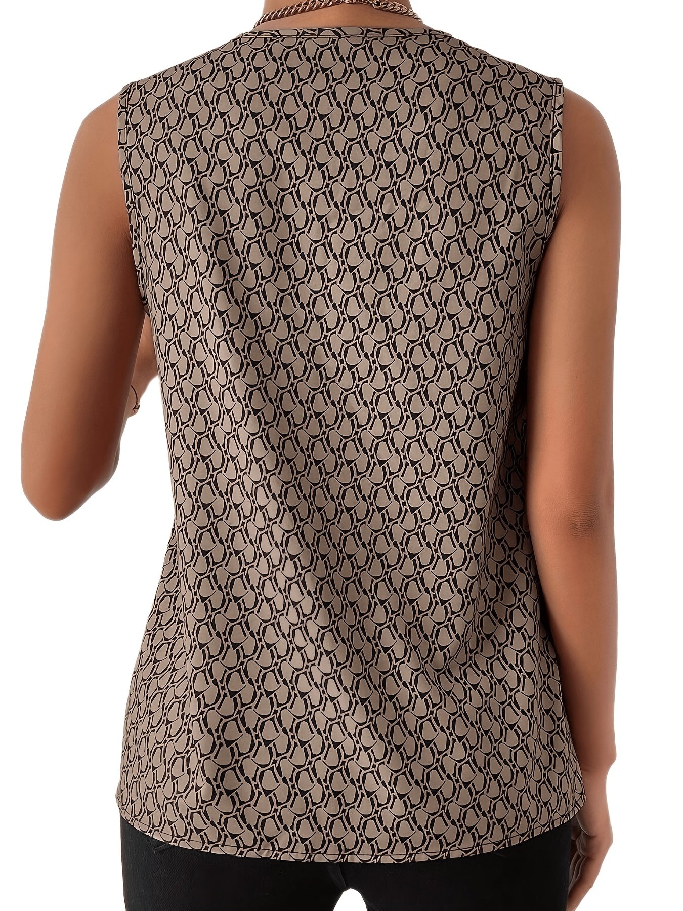 Graphic Print V Neck Tank Top for Women