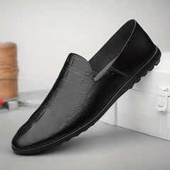 Men's PU Leather Loafer Shoes Slip On Non-slip Driving Shoes