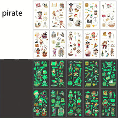 Cartoon Sports Events Temporary Tattoos Unicorns Mermaids Pirates