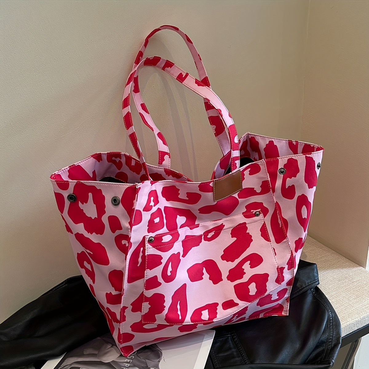 Leopard Tote Bag Large Capacity Shoulder Bag