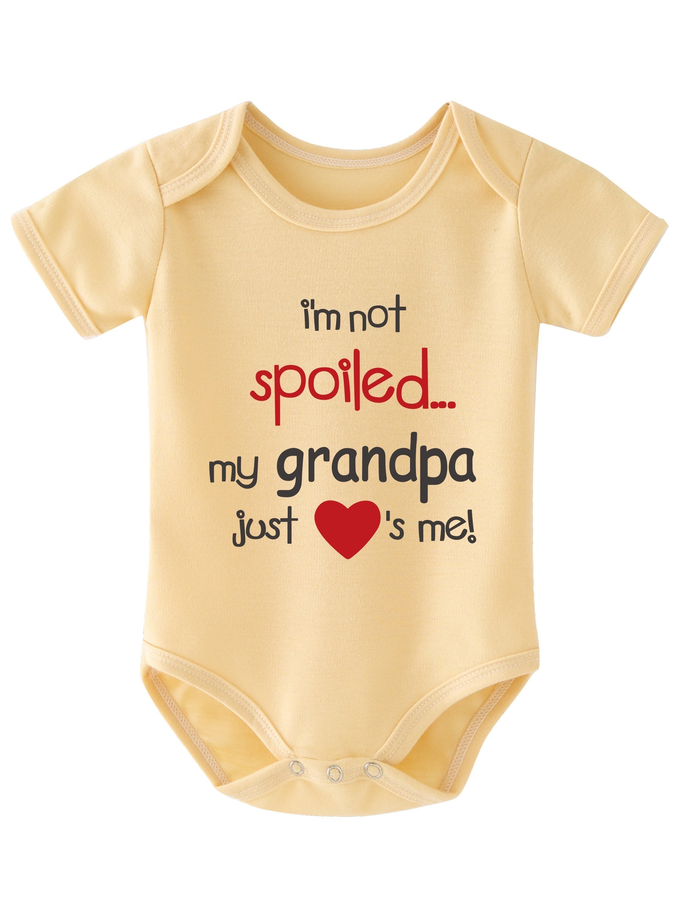 Casual I'm Not Spoiled My Grandpa Just Love Me Onesie for Baby Boys and Girls