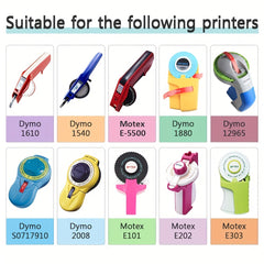 5pcs 3D Embossing Tape 9MM DIY Plastic Label Tape For Crafts Journals Planners