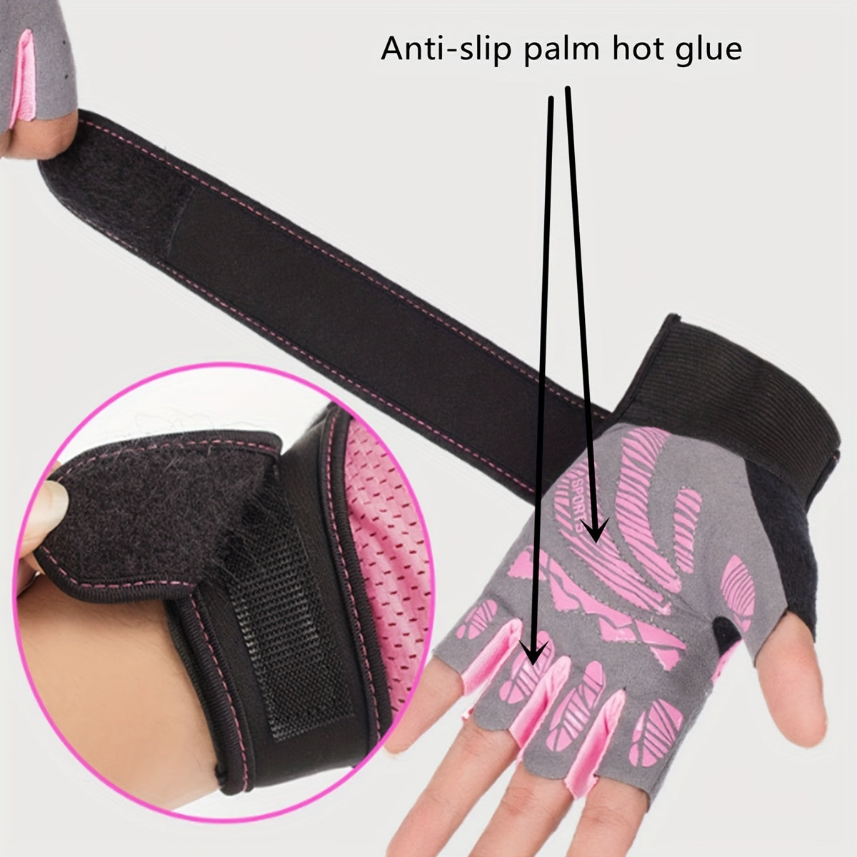 Breathable Half Finger Fitness Gloves with Wrist Support and Anti Slip Silicone