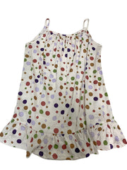 Polka Dot Cami Top Sleeveless Crew Neck Spaghetti Strap