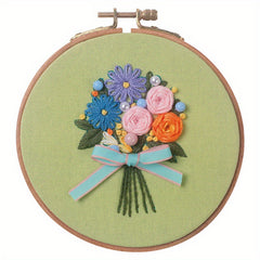 Embroidery Material Bag for Beginners DIY Flower Embroidery