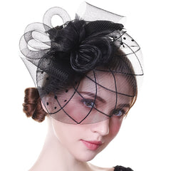 Mesh Flower Tea Party Fascinator Hat for Women