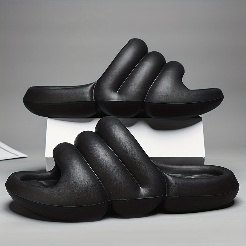 Men's Non Slip Platform Slides Soft Sole Cloud Slides for Indoor Outdoor