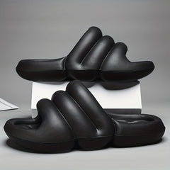 Men's Non Slip Platform Slides Soft Sole Cloud Slides for Indoor Outdoor