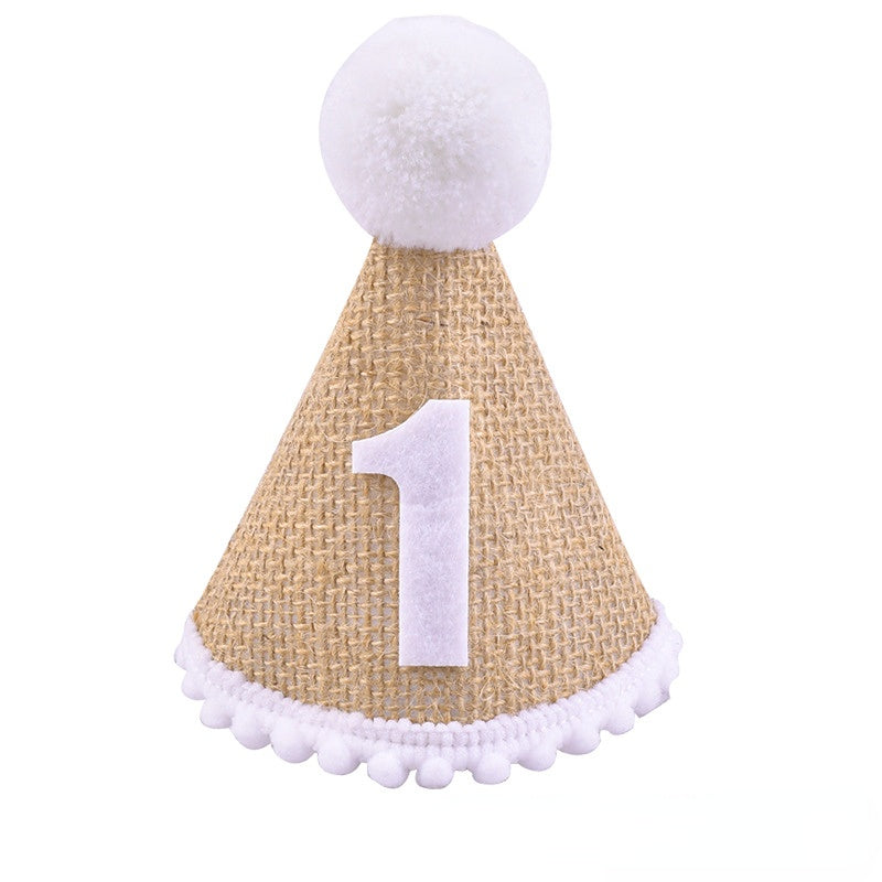 Adorable Burlap Number Hat for Special Birthdays
