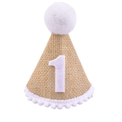 Adorable Burlap Number Hat for Special Birthdays