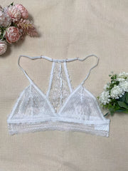 Lace Wireless Bralette Seamless Breathable Triangle Cup Bra