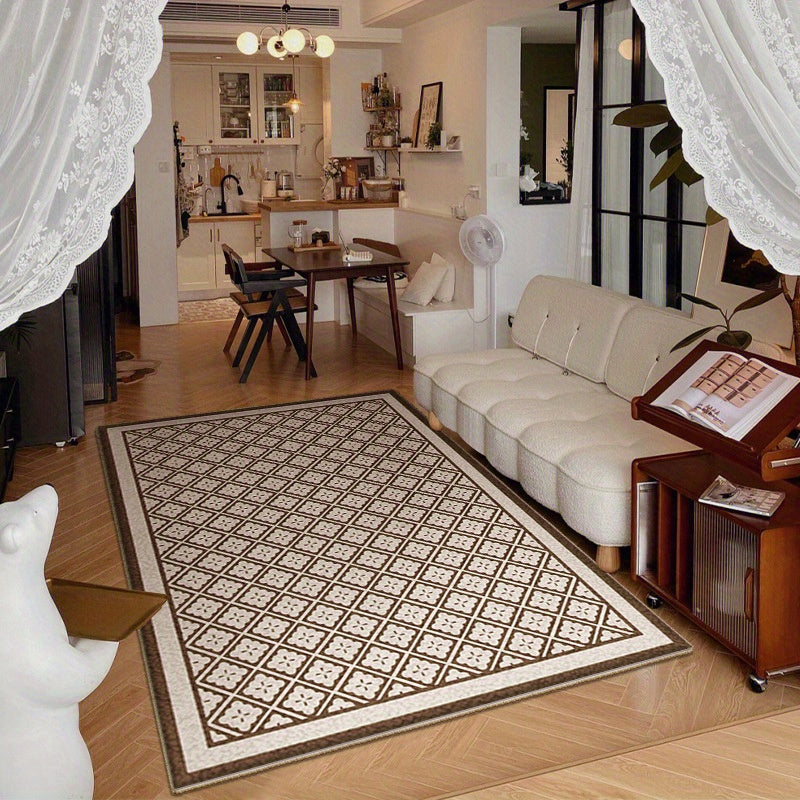 Extra Large Shaggy Area Rug Geometric Pattern Cashmere Fluffy Rug