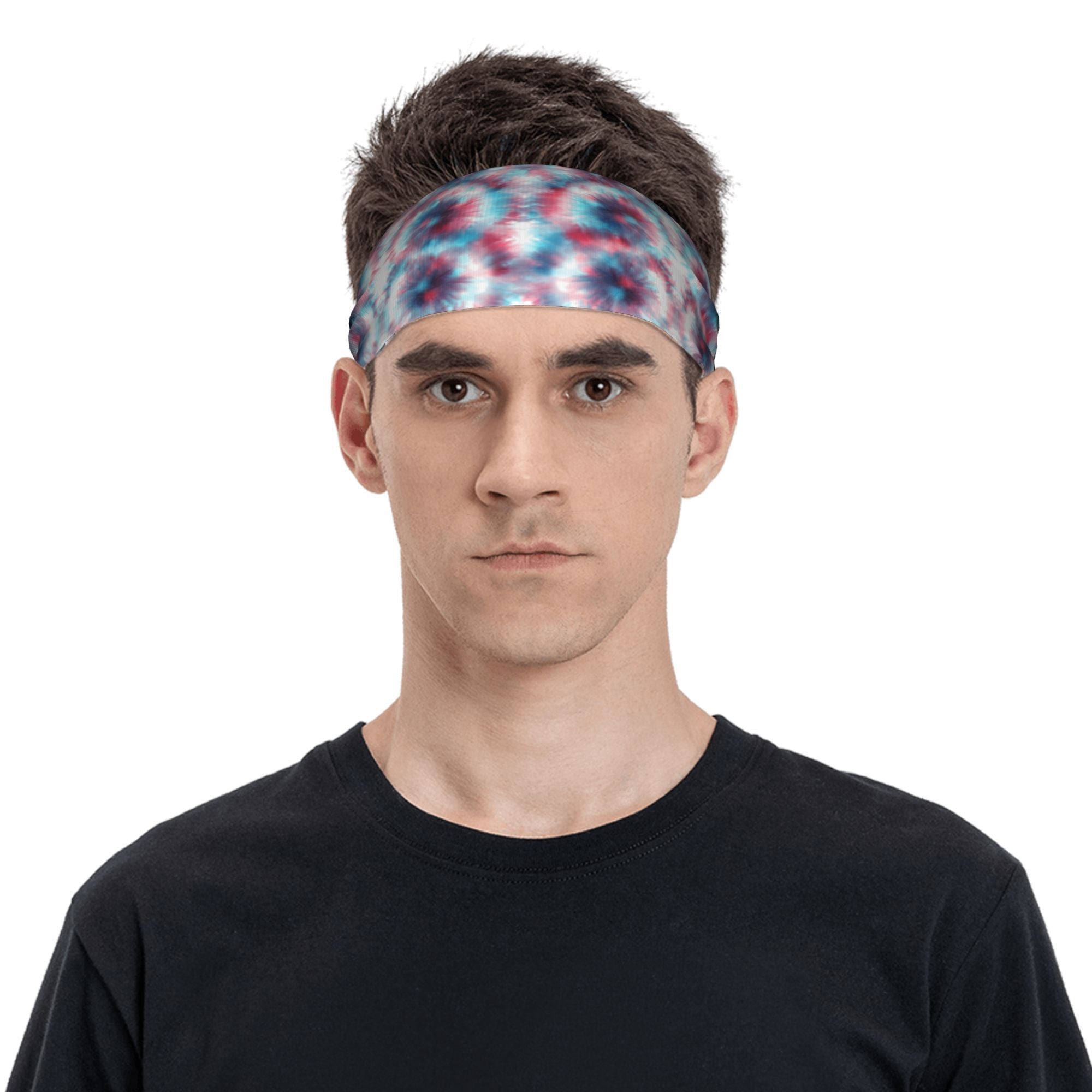 Tie Dye Headband Polyester Spandex Blend Comfortable Adjustable Fit