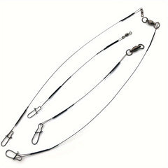 3pcs Sea Fishing Wire Leader with Bearing Swivel Fishing Tackle