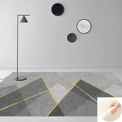 Faux Wool Area Rug Modern Large Carpet Living Bedroom Non-slip